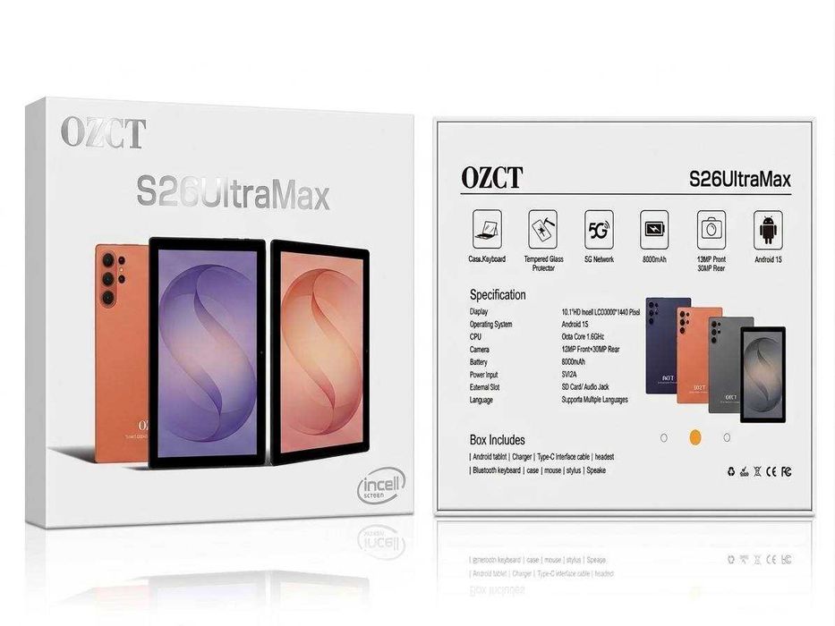 Планшет OZCT S26ULTRA MAX, мощность, качество и удобство