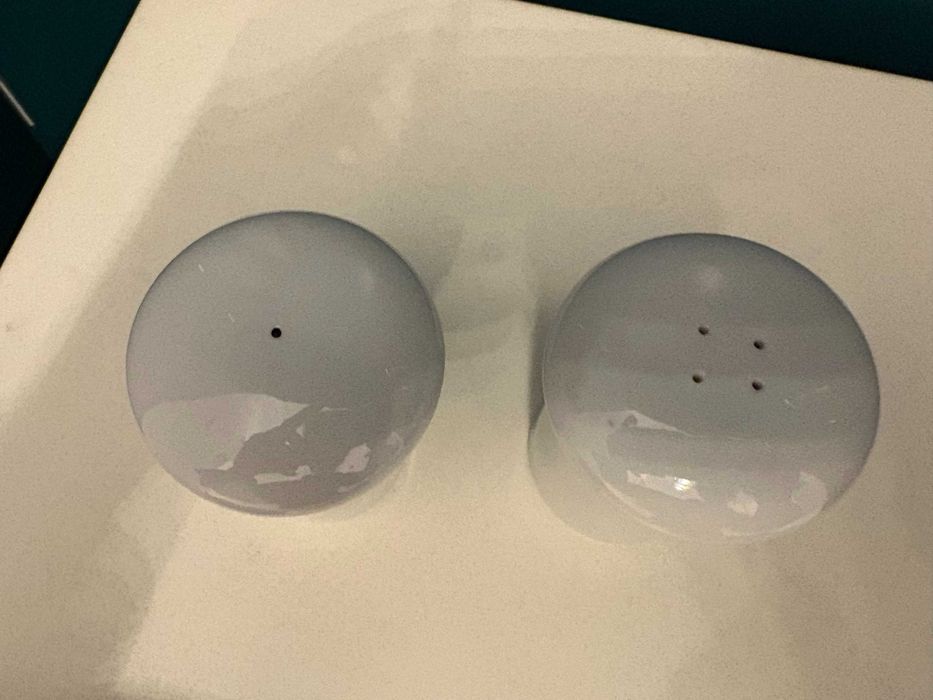 Solnițe Art Deco Thomas Rosenthal, Germania – Porțelan alb, set 2 buc