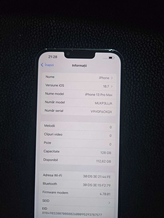 Iphone 13 PRO MAX - 128gb - 1800lei FIX