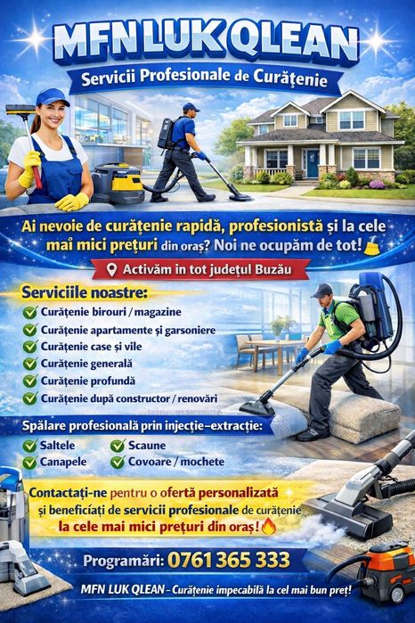 MFN LUK QLEAN Curatenie profesionala la cele mai mici preturi!