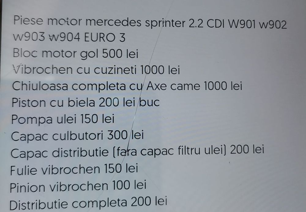 Vibrochen arbore cotit cu cuzineți mercedes sprinter 2.2 CDI euro 3