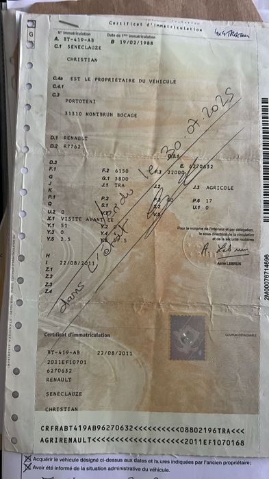 Vand tractor Renault 4x4