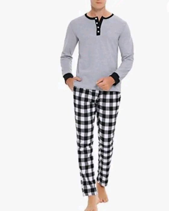 Мъжки пижами от органичен памук 2ХЛ