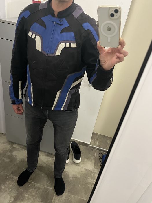 Текстилно мото яке с пълен комплект протектори, размер L