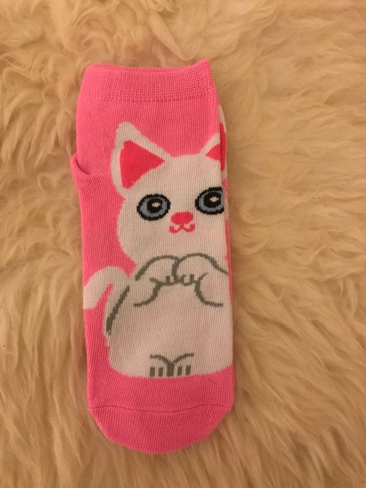 Детски чорапи с котенце 34-37 нови