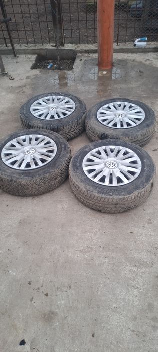 Vand set rotii vw Golf 6 cu jeante de tabla 195 65 15