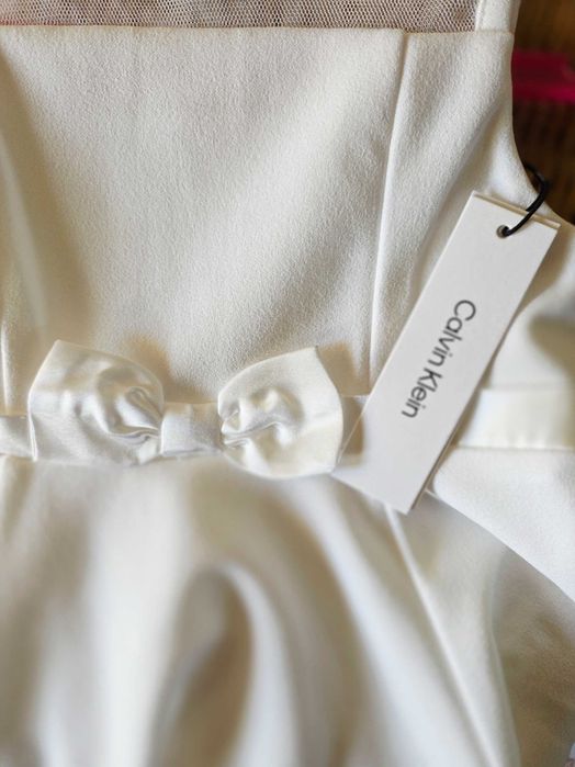 Set rochiță Calvin Klein și vestă Bleu Comme Gris, noi cu etichetă