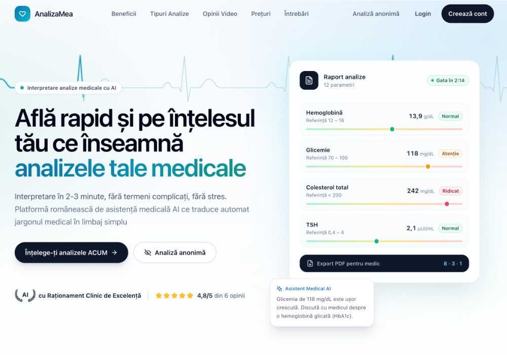Afacere online la cheie - Platformă medicală cu AI