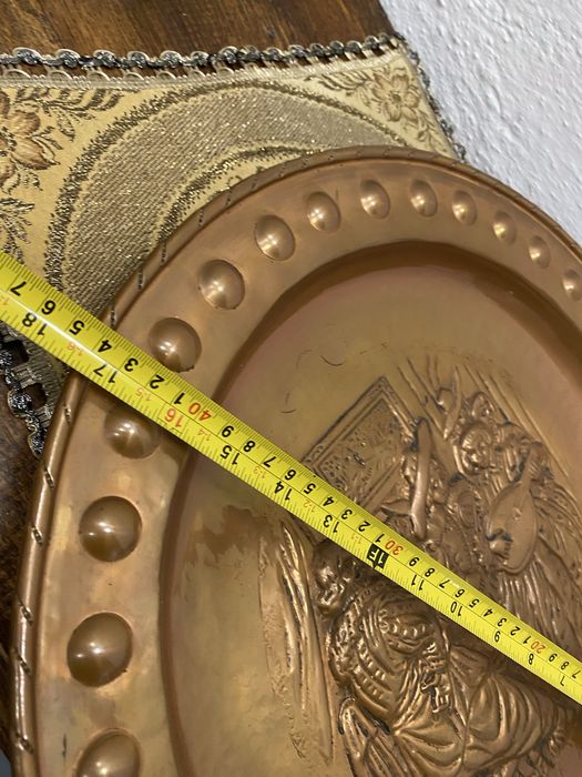 Медно пано колекционерска ръчна украса маркировка 1950 те