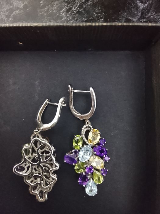 Сережки 925 камни