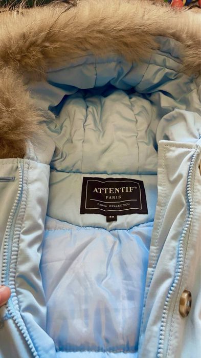 Geaca/parka Attentif Paris, blana naturala