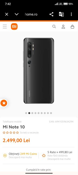 Vând Xiaomi redmi mi 10 pro se poate vedea și în poze cât costă  și în poze