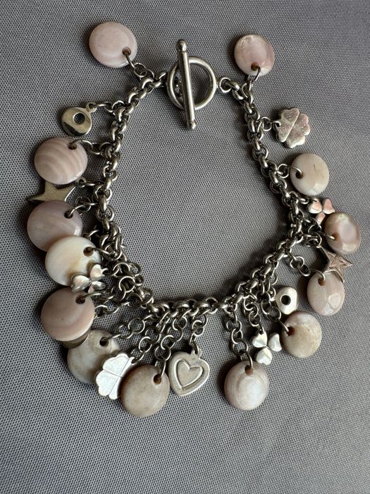 Bratara argint si sidef