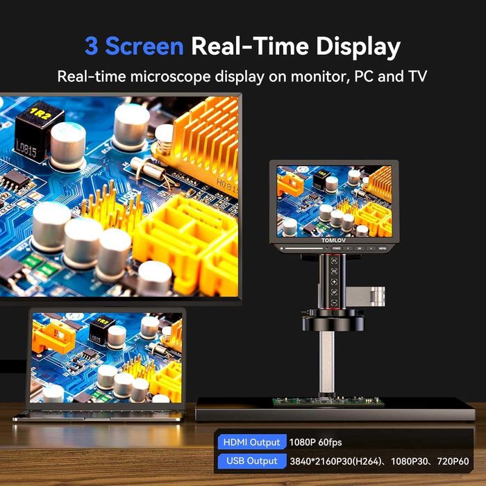 Дигитален микроскоп TOMLOV TM4K-AF Max 4K 10.1