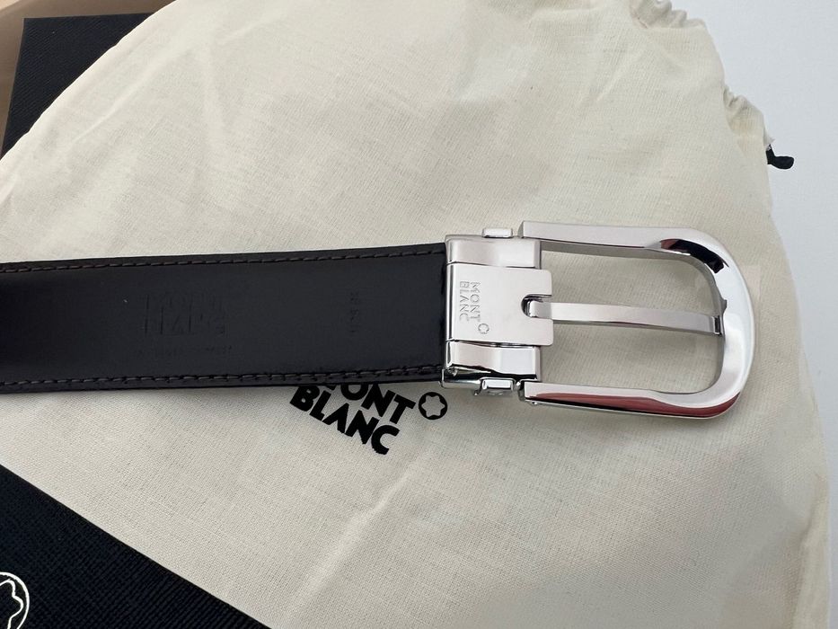 Curea reversibila Montblanc 114412 negru maro 30 mm