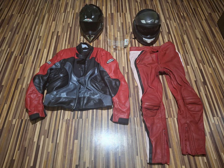 Reusch кожен екип + 2 каски Astone & Airoh – за истински моторист!