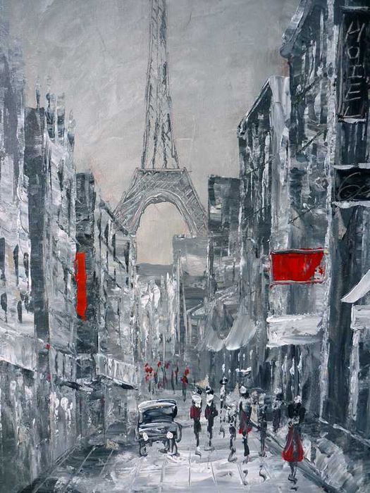 картина с маслени бои Айфеловата кула - промо цена 99 лева!