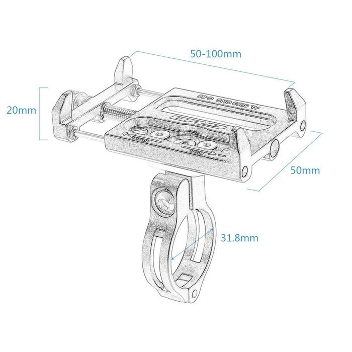 GUB G-86 Suport telefon mobil metalic bicicleta trotineta motocicleta