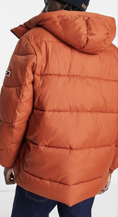 Tommy Jeans asymmetric zip hooded puffer jacket
