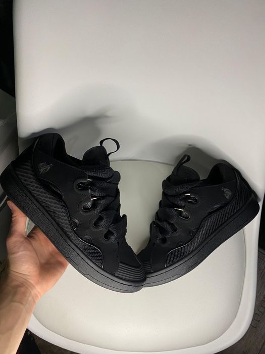 Lanvin Curb Sneakers Plain Black