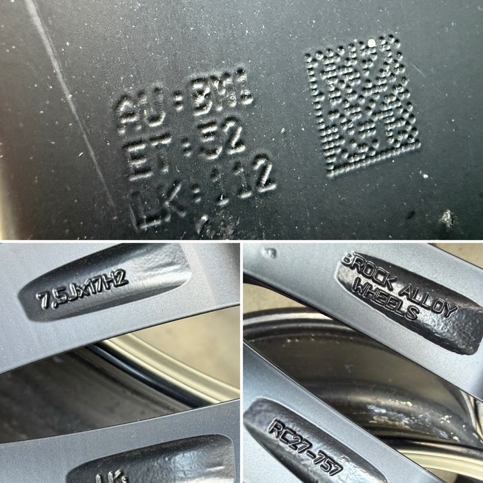 4бр. ОТЛИЧНИ 17” Джанти “BROCK RC27” 5х112 за -MERCEDES/VW/AUDI/SKODA/SEAT/VAG- 7.5Jx17H2, ET52