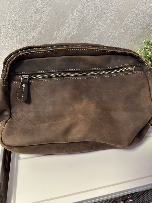 Мъжка кожена чанта купувана от TEMU