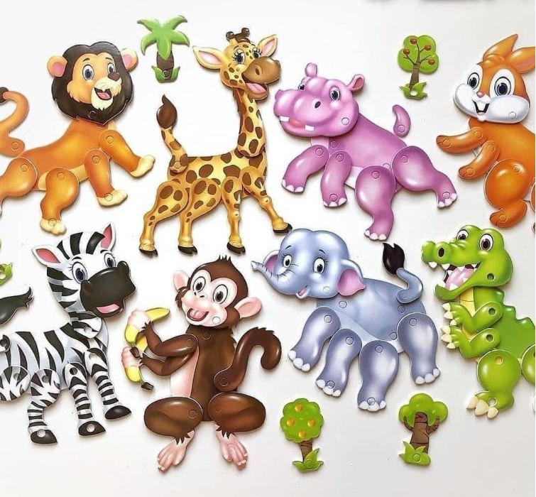 Мозаика с шуруповертом с животными