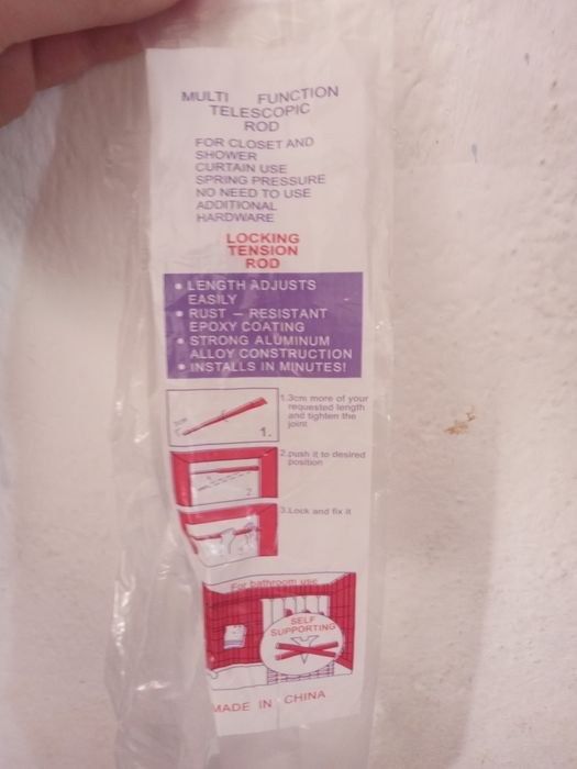 Bara telescopica de dus sau dulap noua