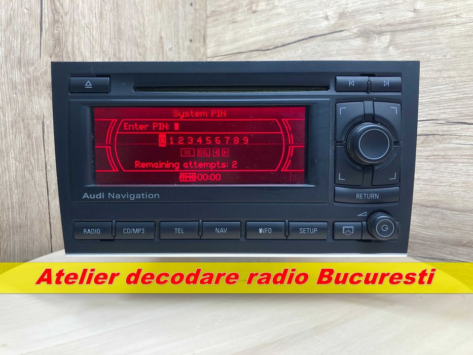 CD player vw skoda seat audi A4 A6 decodare radio deblocare navigatie