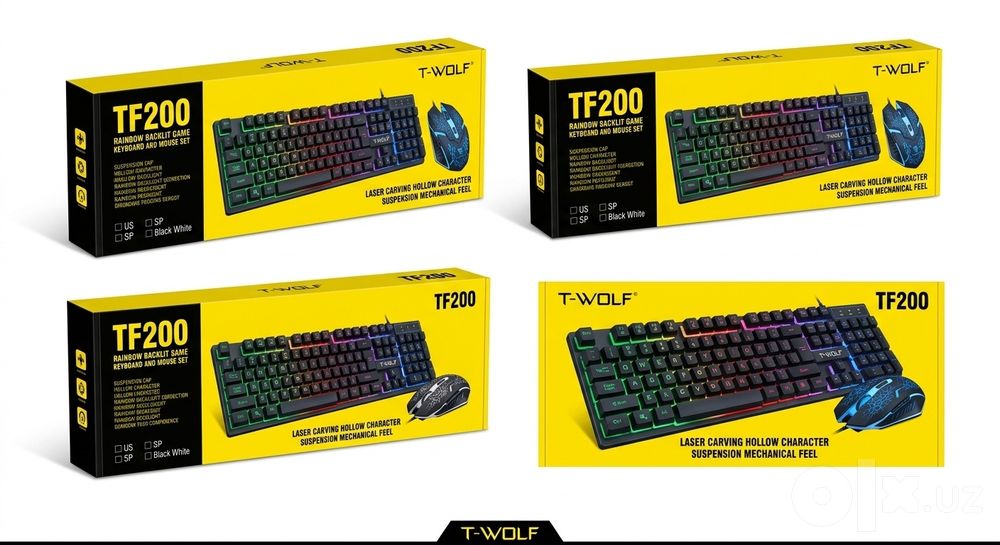 T-WOLF TF200 klaviatura va sichqonchasi