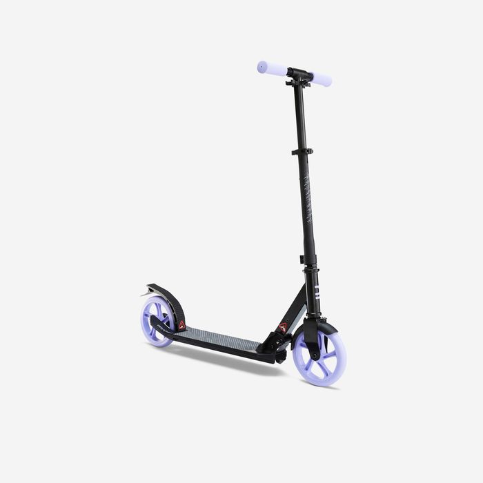 Trotinetă Mid 7 cu cric Negru-Mov - No - produs resigilat Decathlon