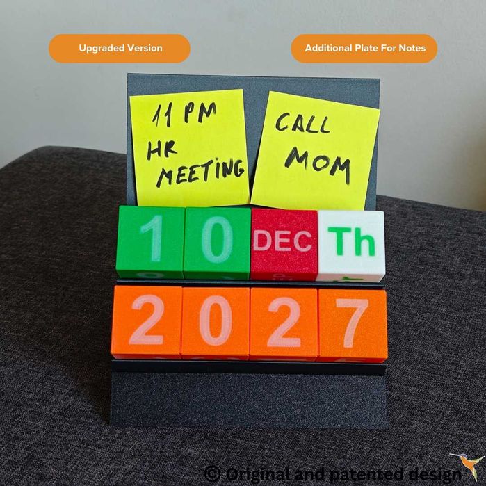 Персонализиран вечен календар с фоторамка, Светещ в тъмното, Послание