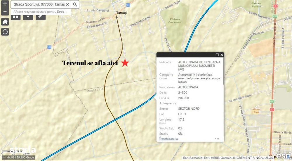 Corbeanca Strada Sportului -Acces direct catre viitoarea Autostrada de