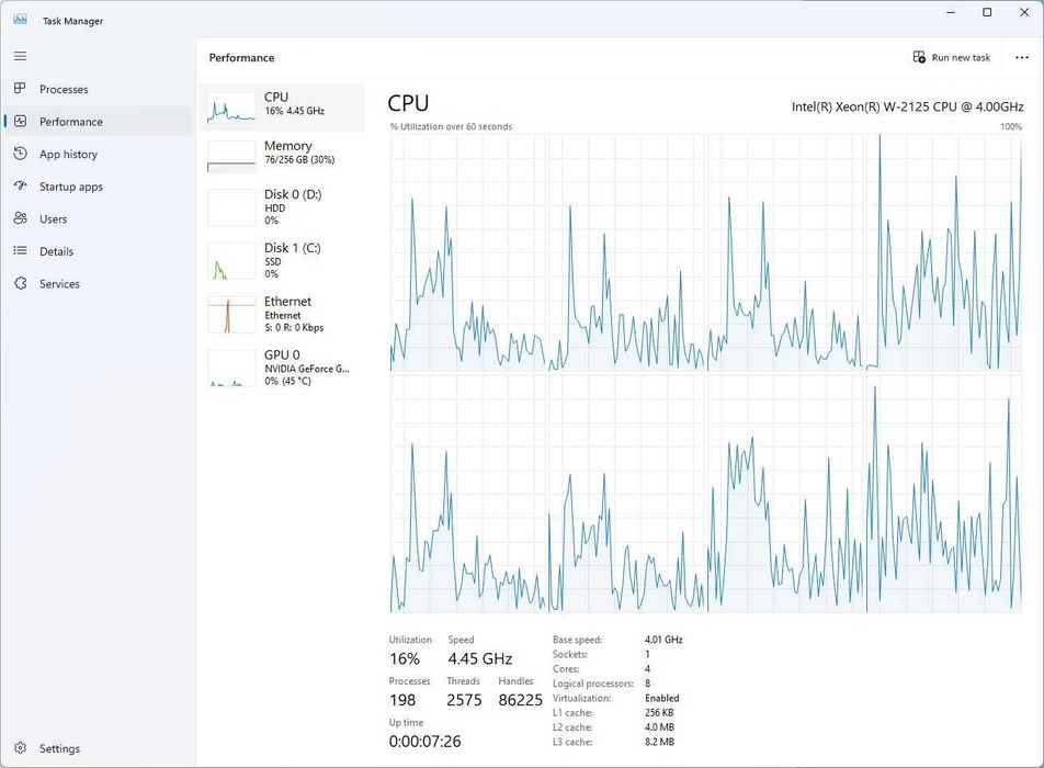 Workstation DELL 5820, Xeon 4.5GHz, 128GB RAM, SSD NVMe+3xHDD RAID5