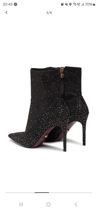 Botine cu sclipici mulate marimea 35