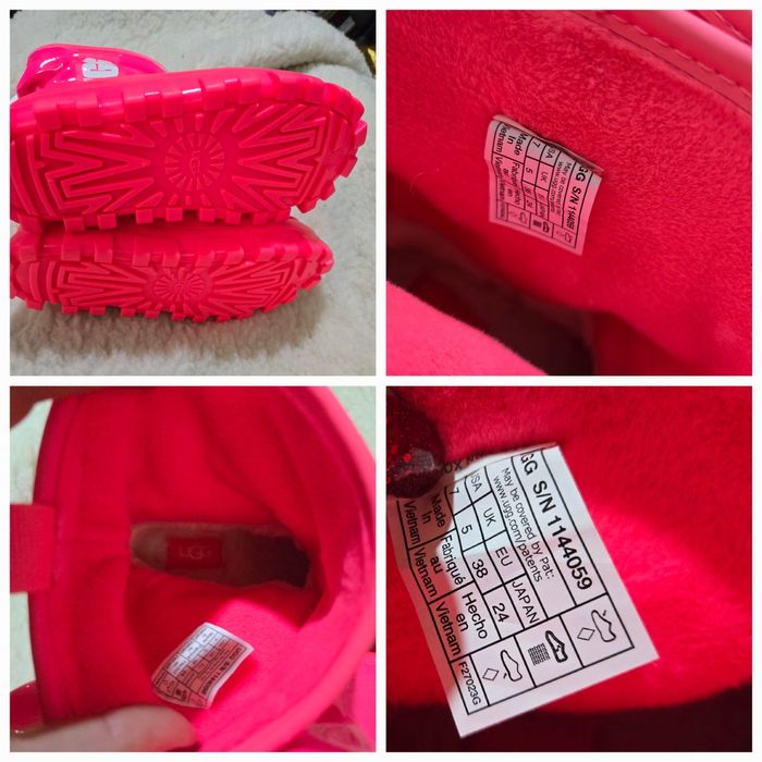 UGG Уникални дамски апрески нови без кутия електриково розово 38 номер