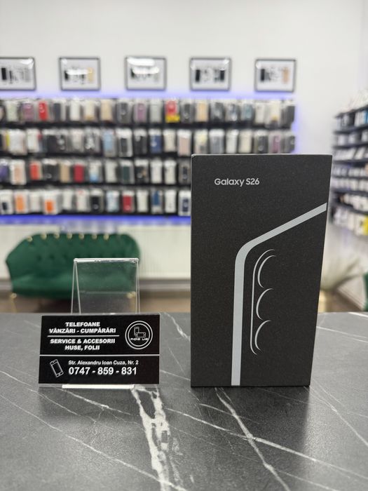 Samsung Galaxy S26 | 256Gb | Black | NOU | 2 Ani Garantie | phonelab.ro