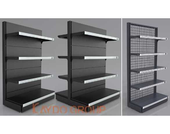 Метални и дървени стелажи за магазин, острови, аксесоари НАЛИЧНИ НОВИ