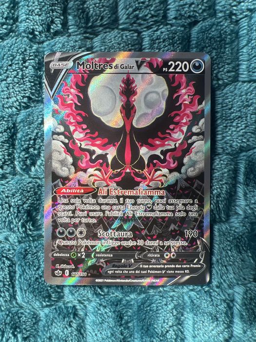 Carte Pokemon Galarian Moltres V Alternate Art 177/198 Secret Rare