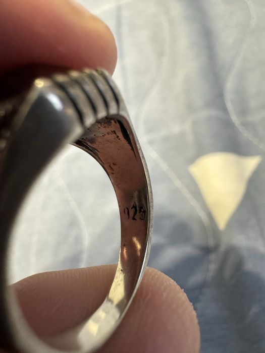 Масивен мъжки сребърен пръстен 925 с черен оникс