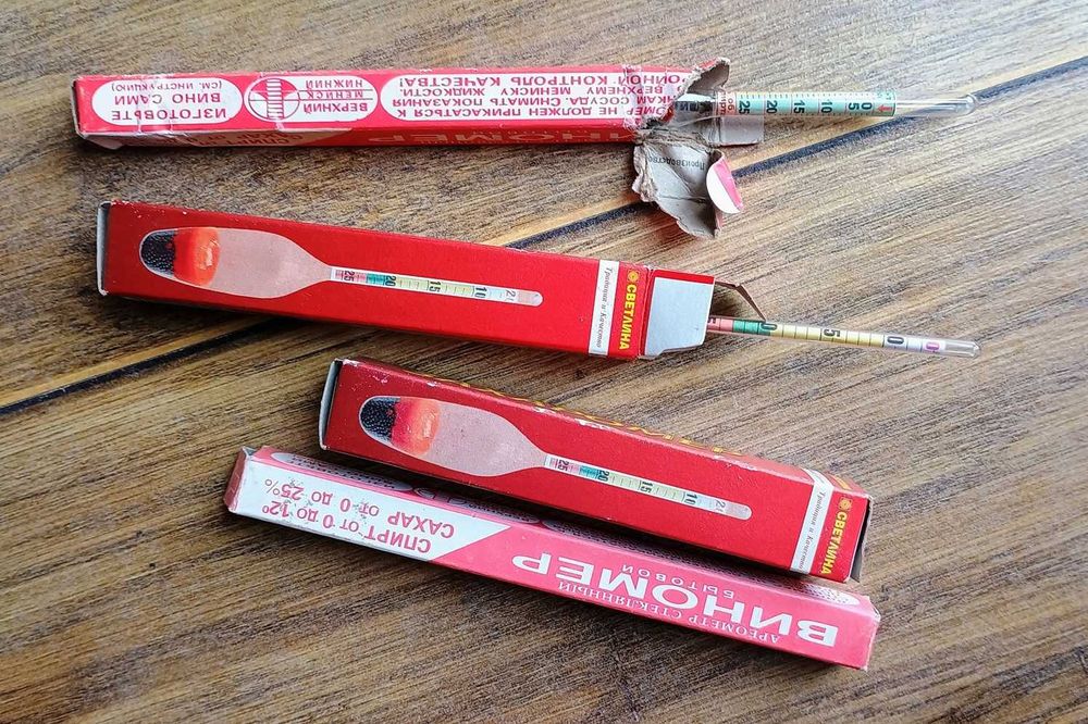 Спиртомер и Захаромер БГ и СССР за градус на алкохол до 96 и захарност