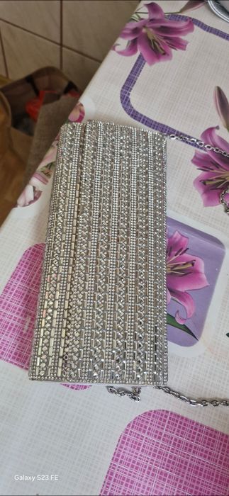 Rochie superba argintie de seara mar 44 46