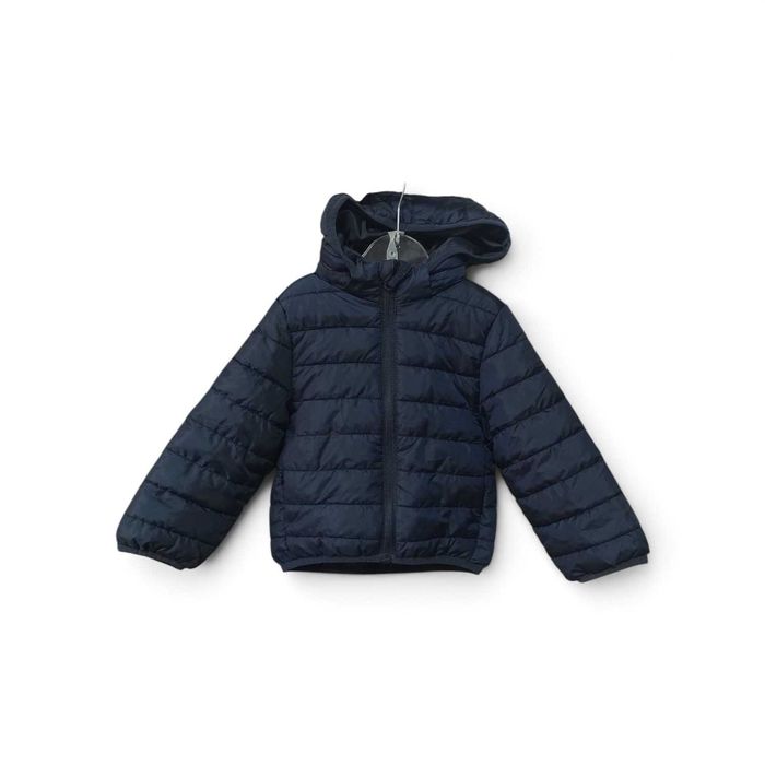 Jachetă Vătuită Hidrofugă H&M cu Glugă, Bleumarin Clasic – Mărimea 92 (1-2 Ani) | Second Hand Premium 49,00Lei