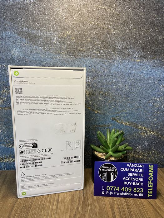 Iphone 17 Pro Max/1 TB/SIGILAT/Garantie 2Ani Centrul de Telegoane/Rate