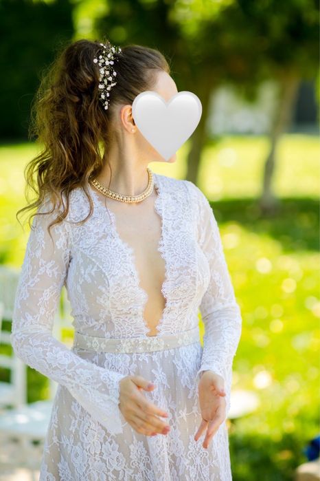 Rochie mireasa/nunta Ersa Atelier, dantela frantuzeasca