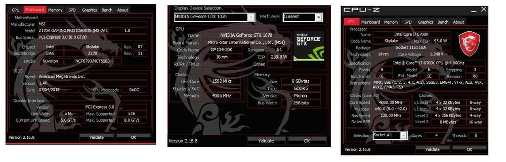 Sistem PC Gaming Intel® Core™ i7 6700K  GeForce GTX 1070 GAMING X