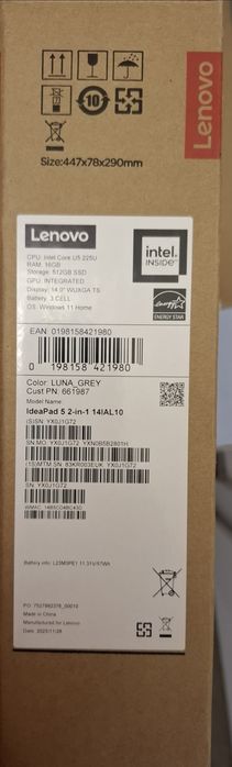 Лаптоп Lenovo IdeaPad 5 2in1 | Ultra 225U | 16GB | 512 SSD | NEW