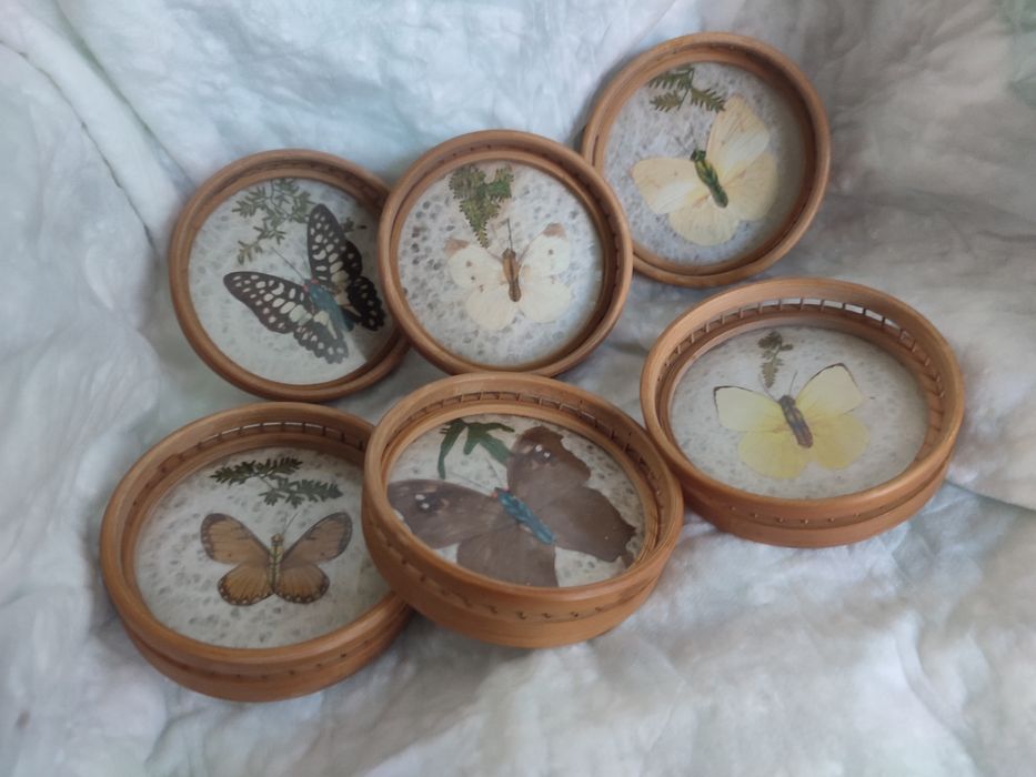 Пеперуди в рамка подложки за чаши
