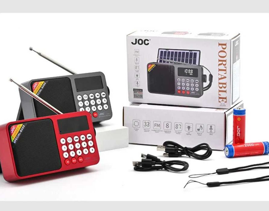 Преносимо радио със соларен панел JOC-6108 REC-S