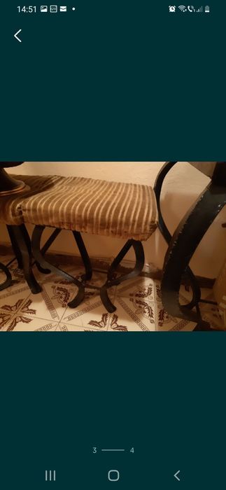 Masa plus 4 scaune fier forjat gros